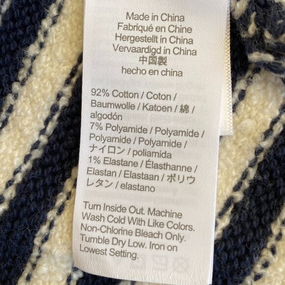 J Crew Nautical Striped Chenille Open Front Cardigan French Girl Coastal Peppy-M - Picture 13 of 16
